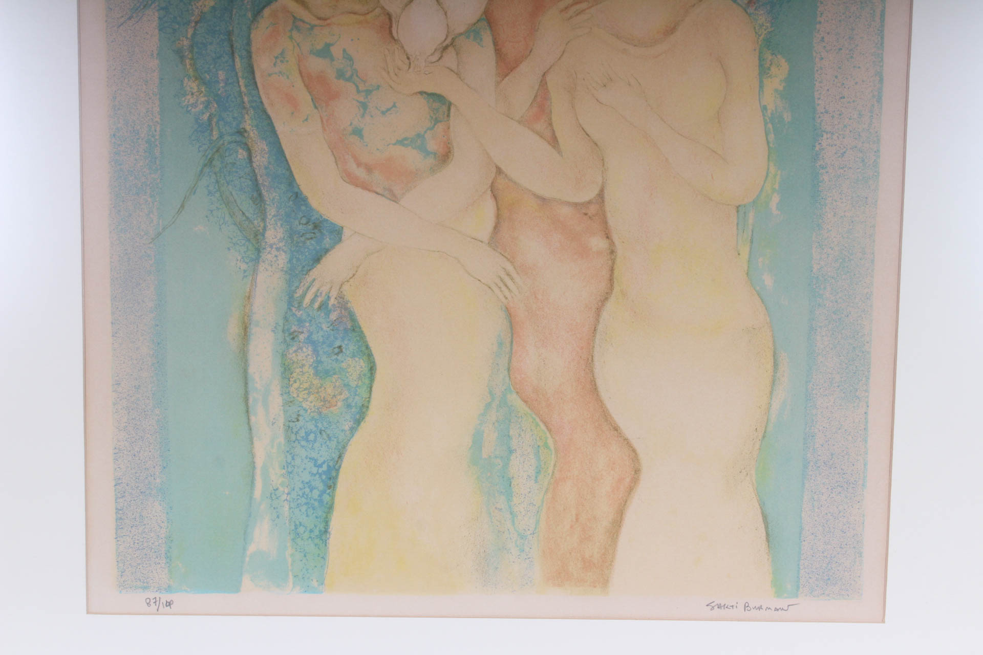 Sakti Burman Limited Edition Lithograph "The Three Graces"