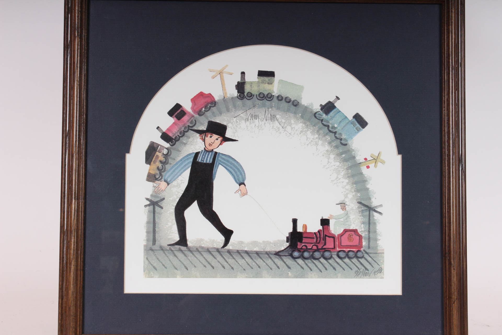 P. Buckley Moss Limited Edition "Train Man"