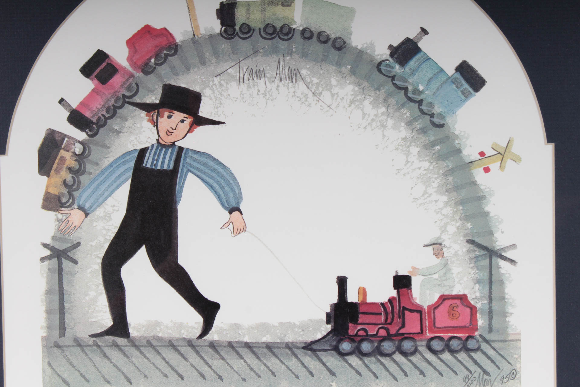 P. Buckley Moss Limited Edition "Train Man"