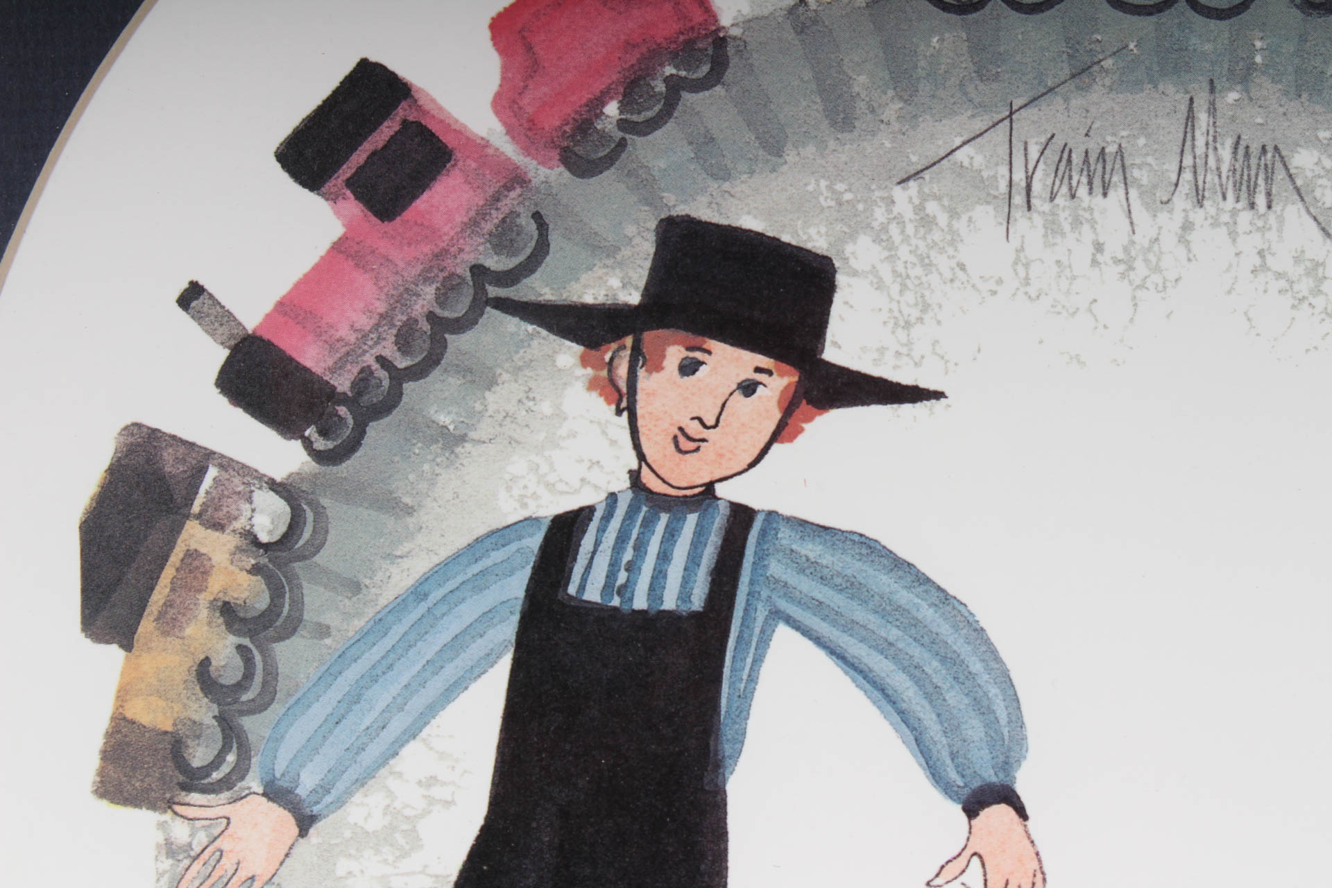 P. Buckley Moss Limited Edition "Train Man"