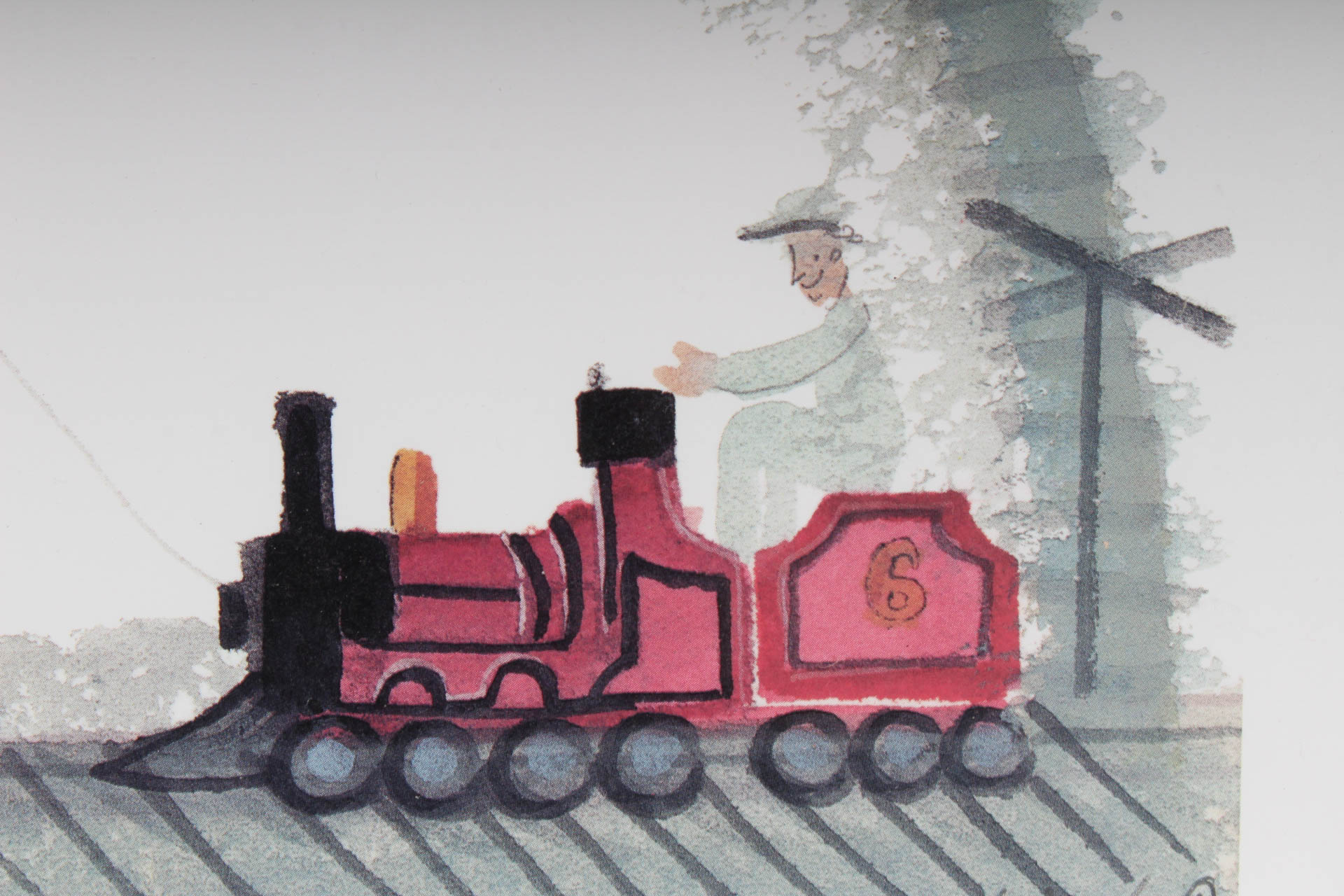 P. Buckley Moss Limited Edition "Train Man"