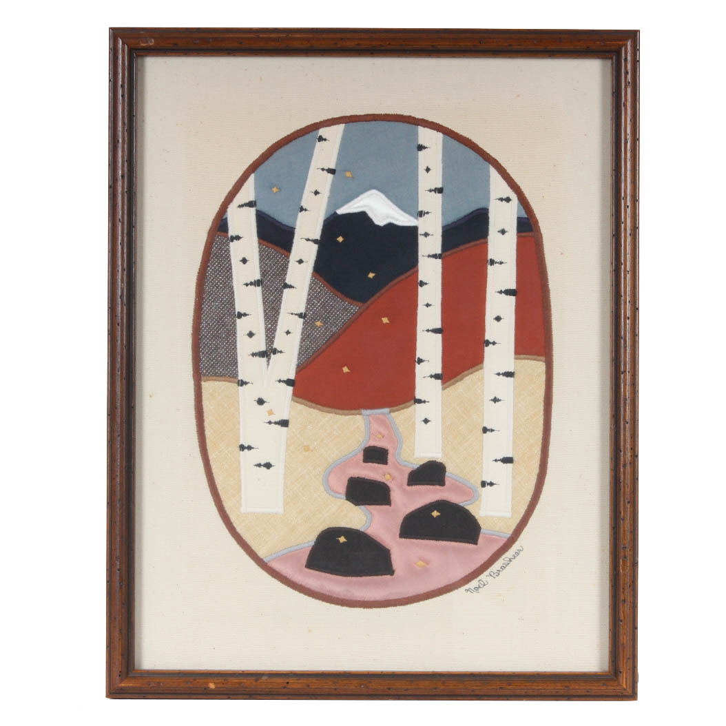 Noel Brashear Embroidered Textile Artwork