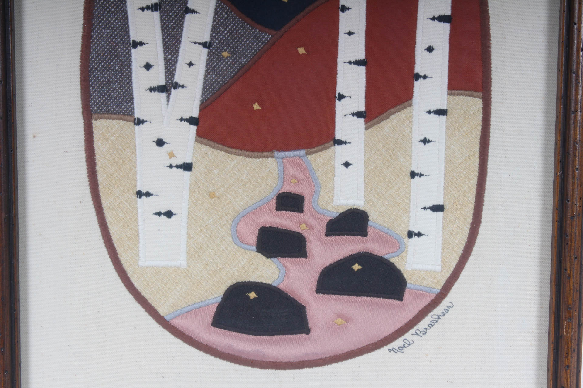 Noel Brashear Embroidered Textile Artwork