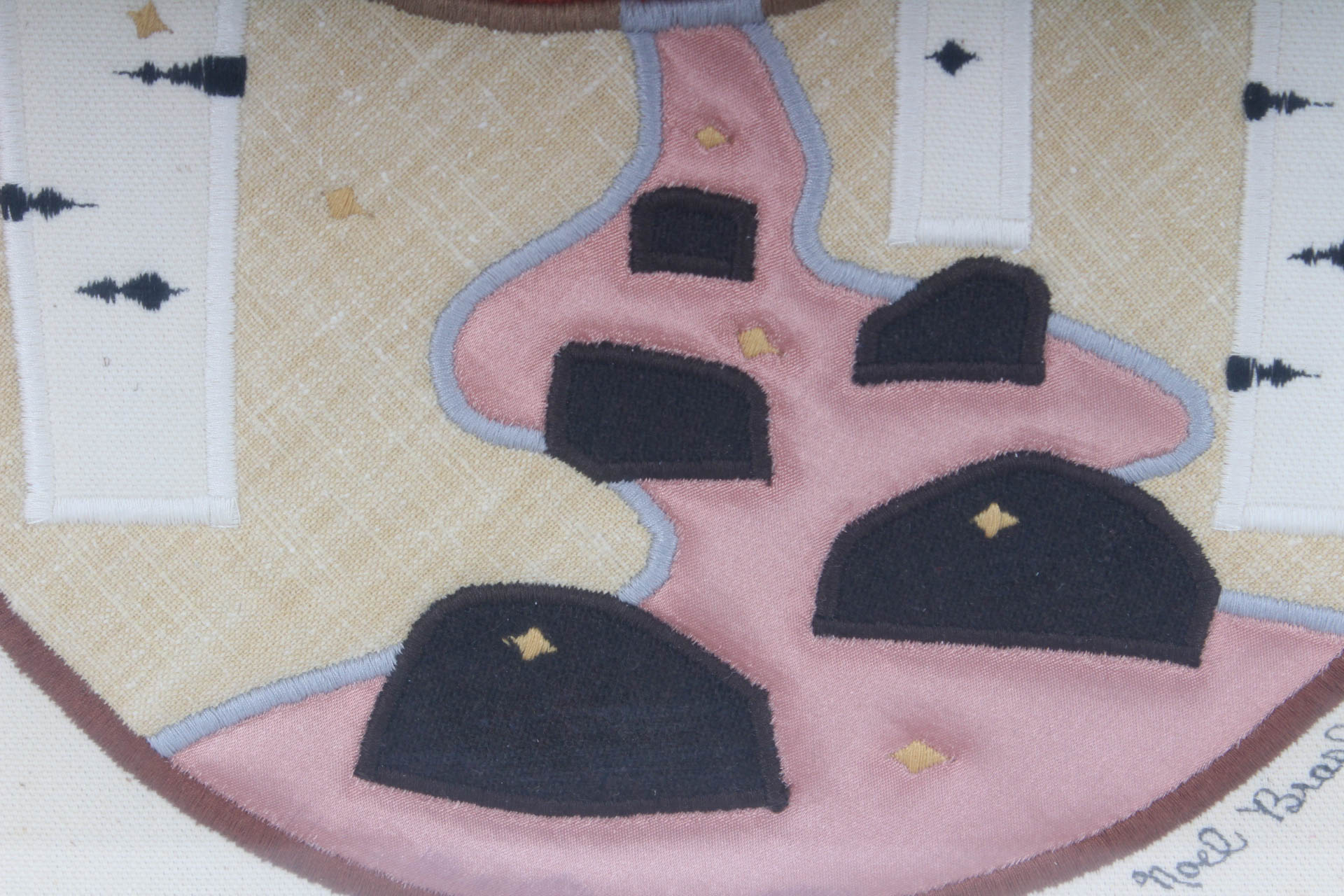 Noel Brashear Embroidered Textile Artwork