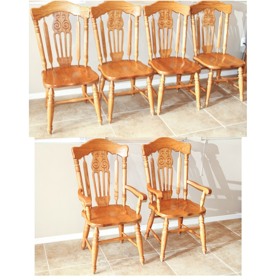 Set of Virginia House Oak Dining Chairs