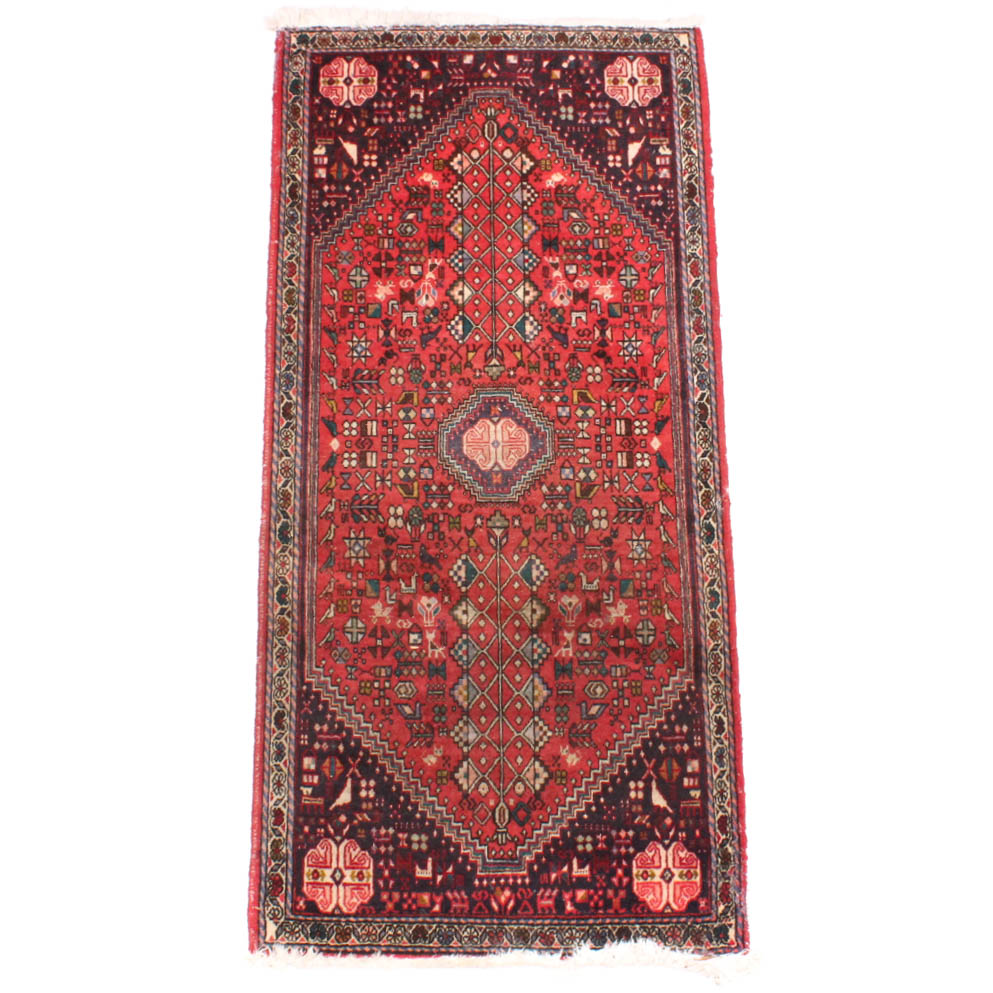 Semi-Antique Hand Knotted Persian Qashqai Accent Rug