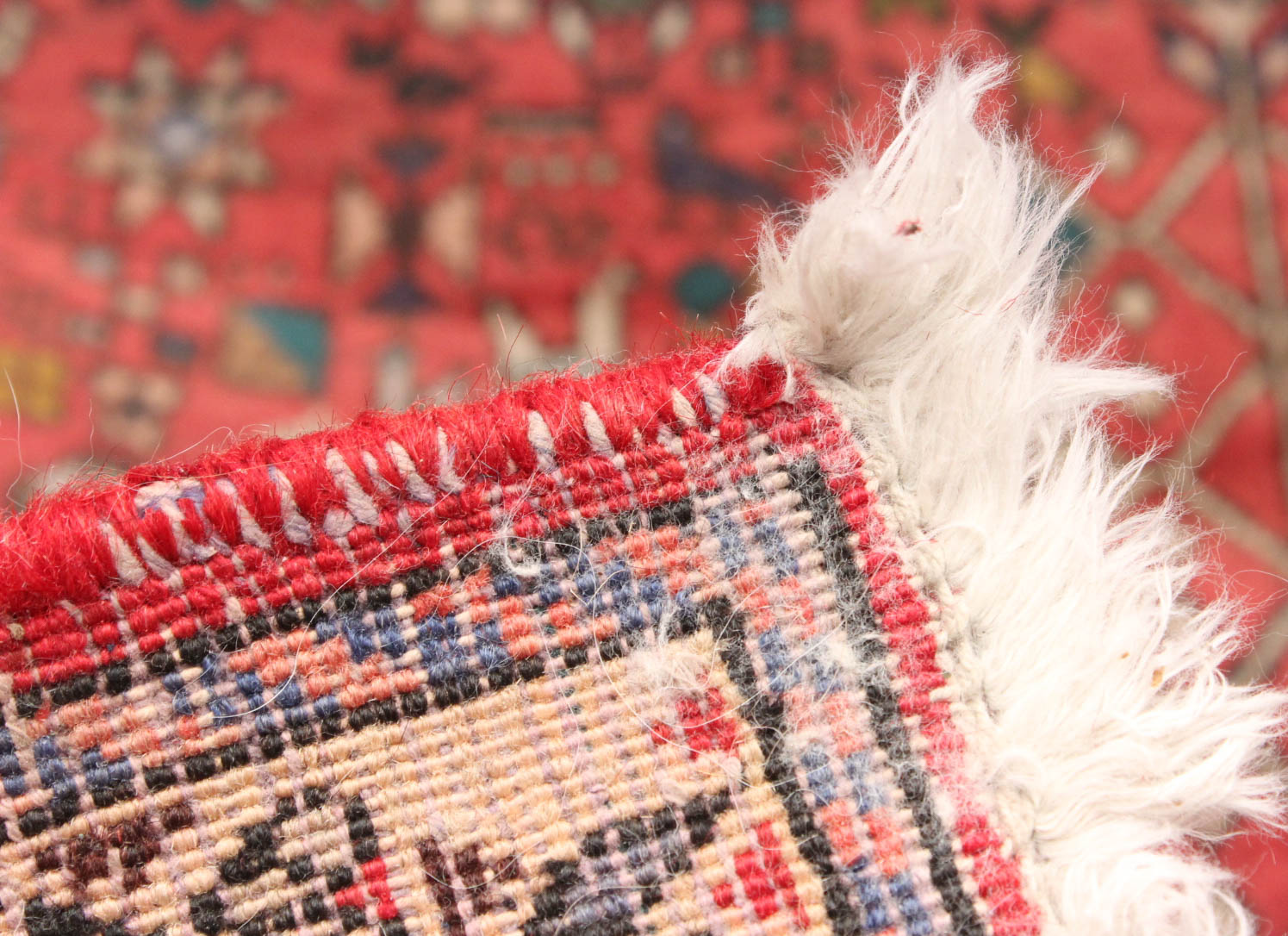 Semi-Antique Hand Knotted Persian Qashqai Accent Rug