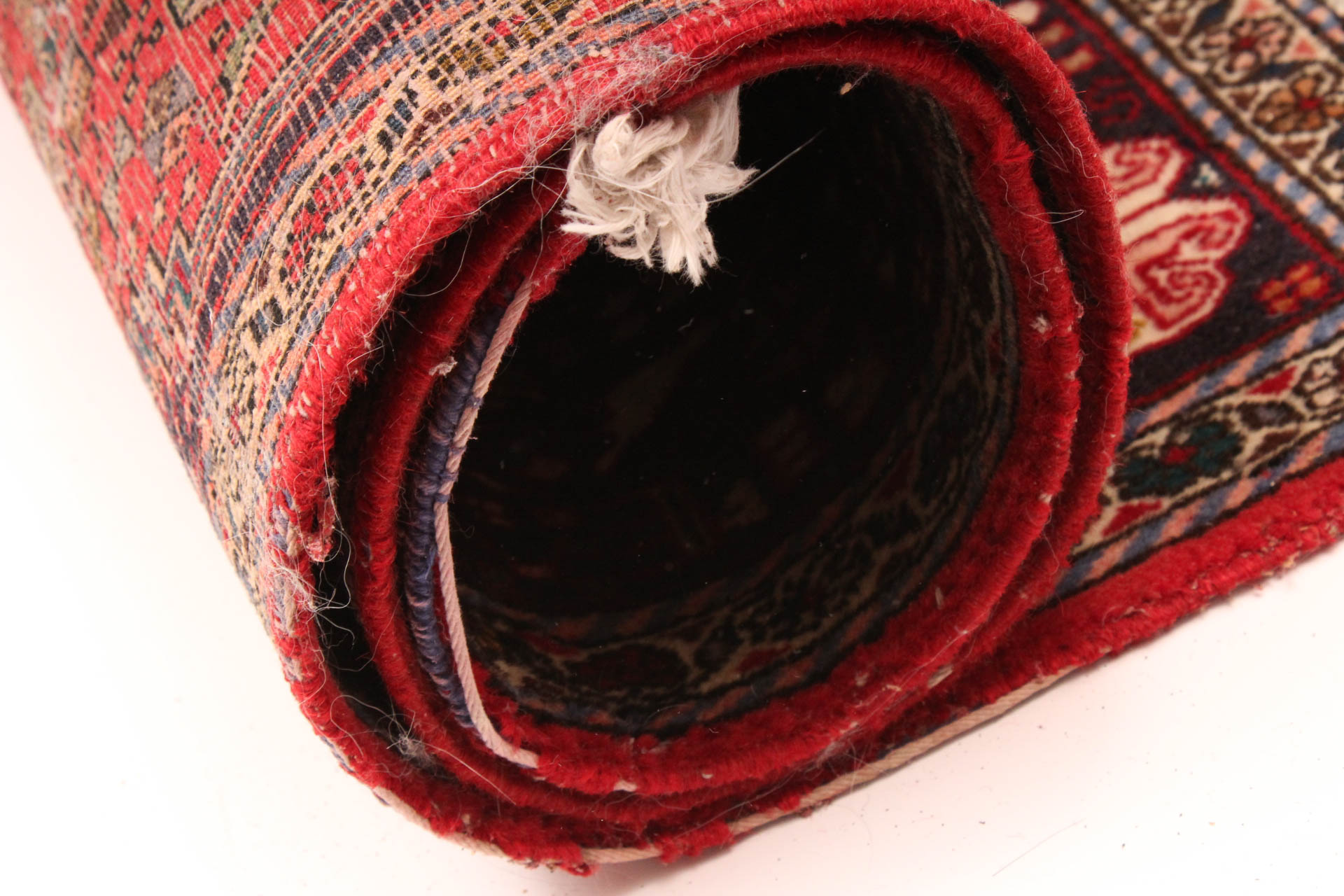 Semi-Antique Hand Knotted Persian Qashqai Accent Rug