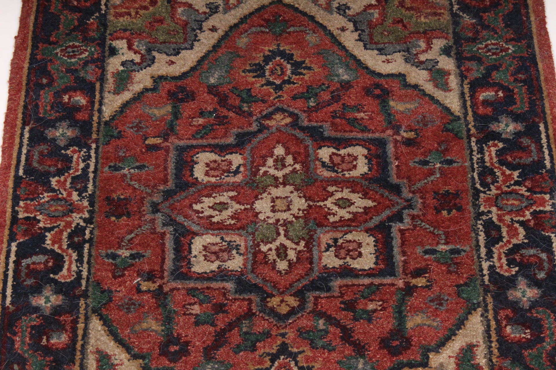 Hand Knotted Persian Heriz Wool Accent Rug