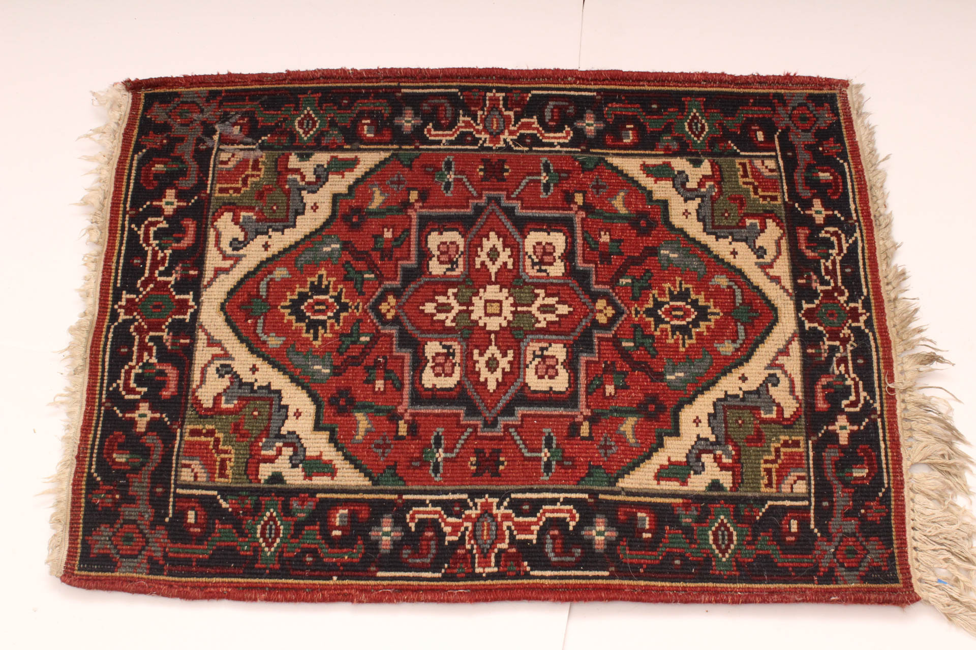 Hand Knotted Persian Heriz Wool Accent Rug