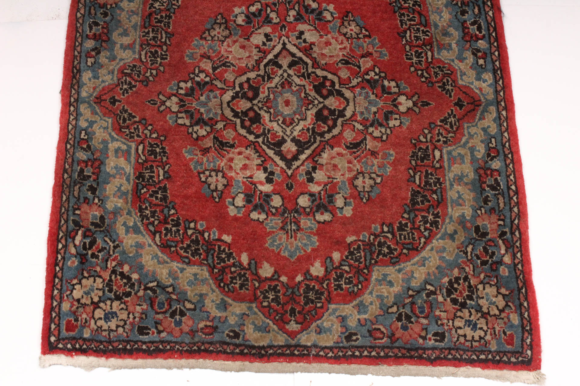 Hand-Knotted Indo-Persian Kerman Style Accent Rug