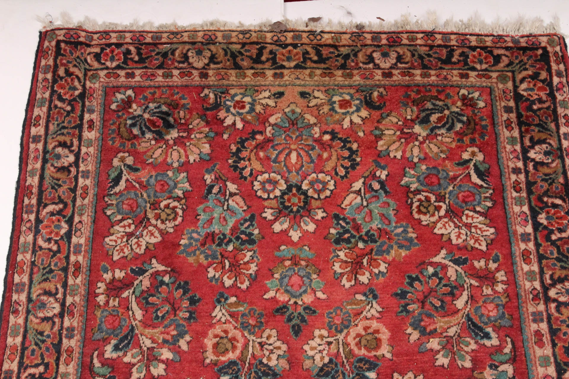 Hand-Knotted Persian Sarouk Carpet Runner