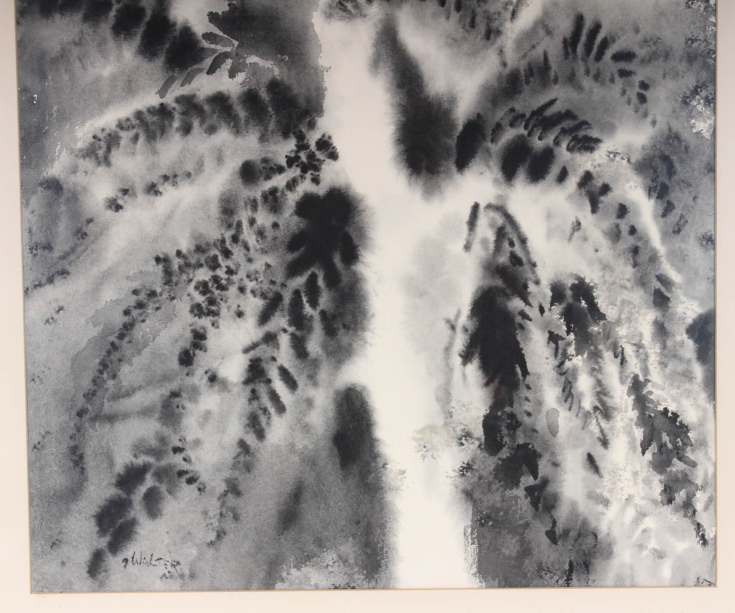 Original Thelma Walter Watercolor Painting "Nocturne Tree"