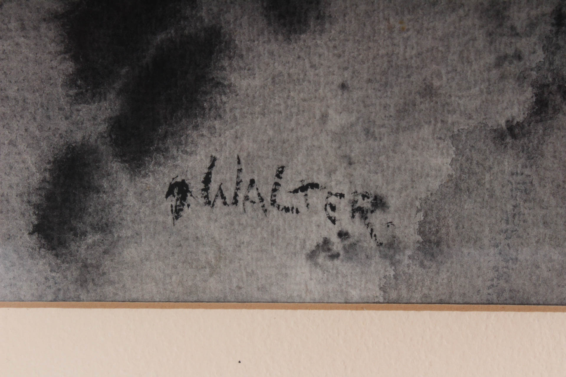 Original Thelma Walter Watercolor Painting "Nocturne Tree"