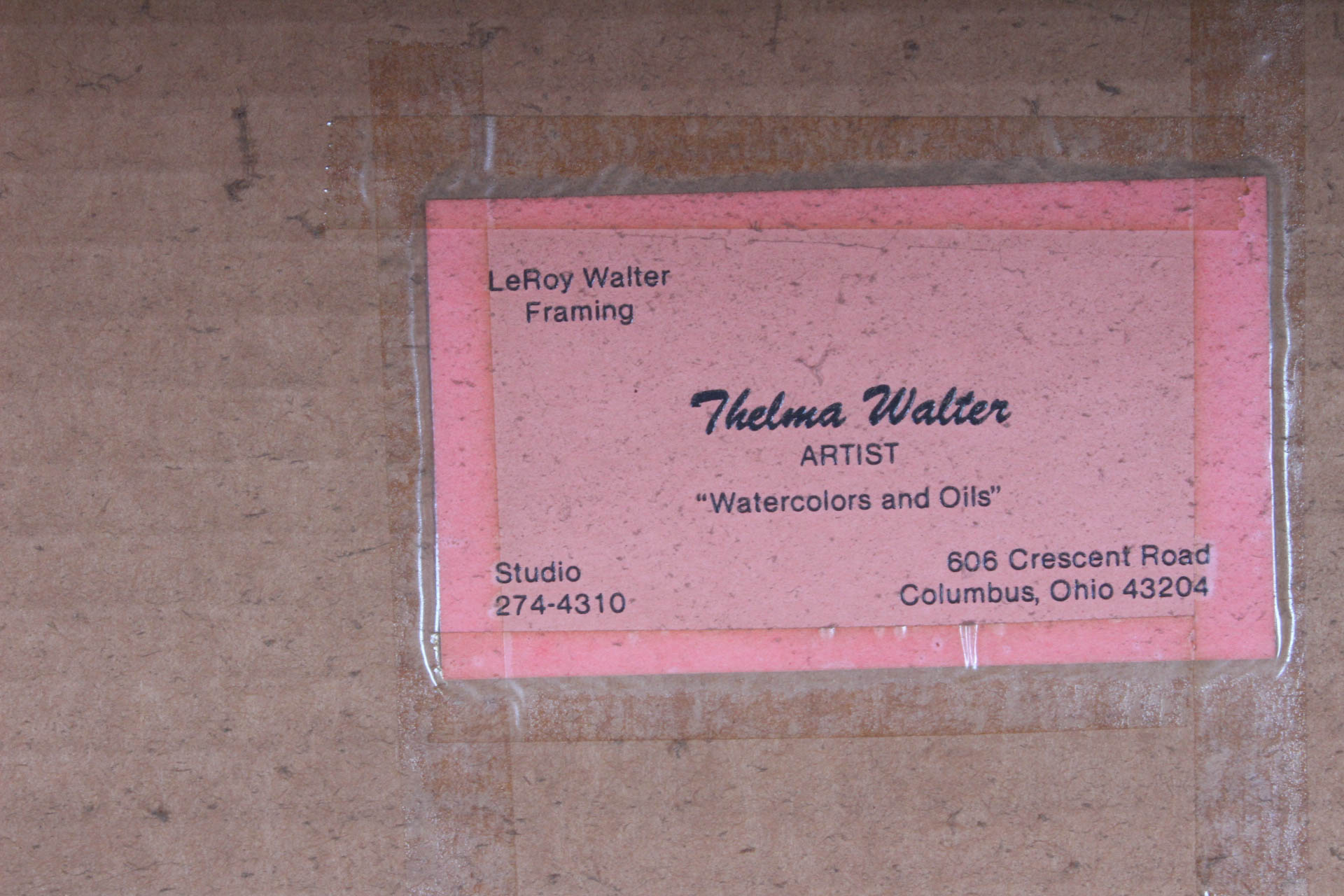 Original Thelma Walter Watercolor Painting "Nocturne Tree"