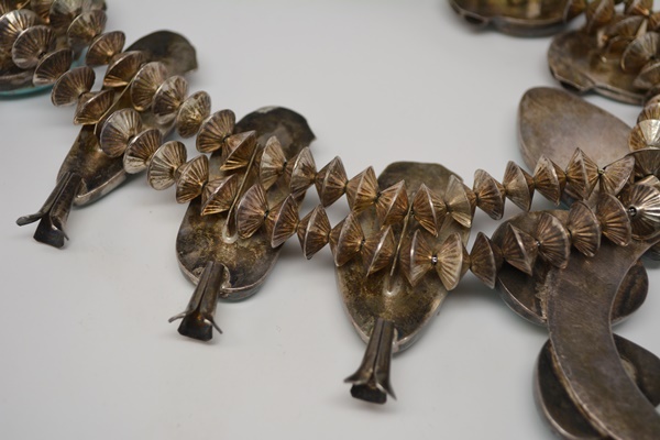 Native American Style 800 Silver Turquoise Naja Necklace