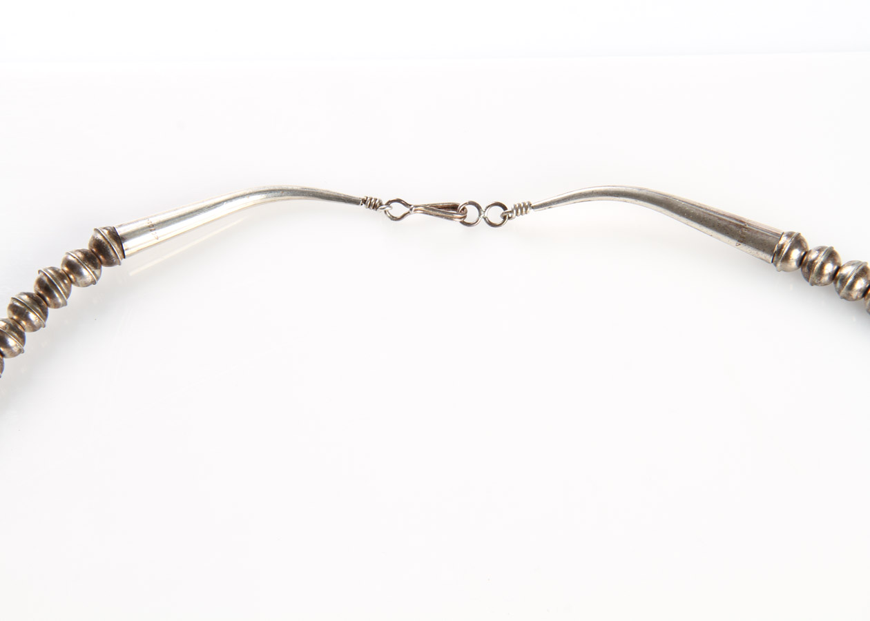 Sterling Silver and Turquoise Squash Blossom Necklace