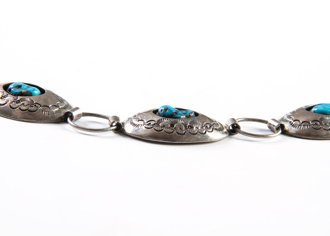 Pauline Benally Navajo Sterling Silver and Turquoise Concho Belt