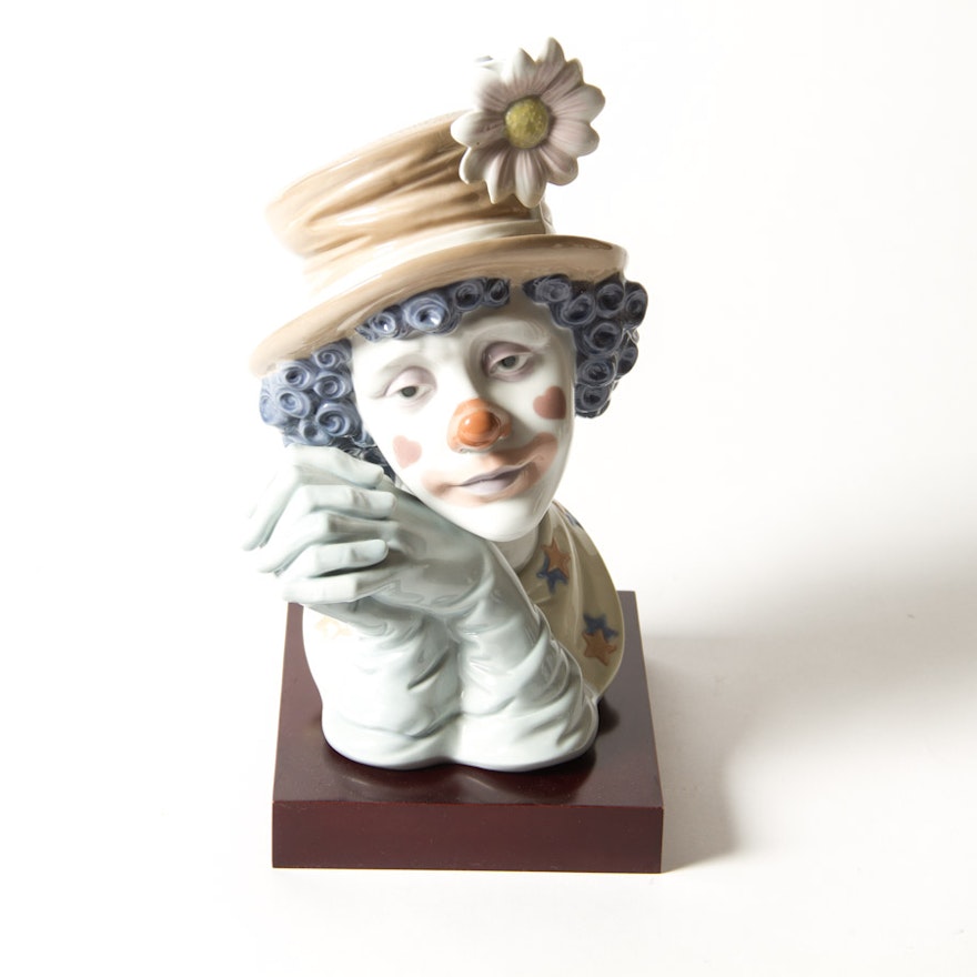 Lladro "Melancholy" Porcelain Clown Figurine