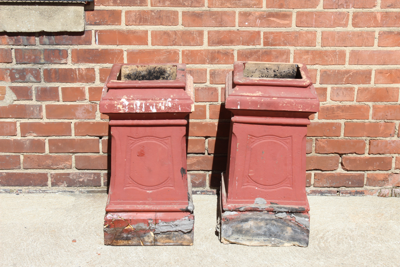 Pair of Antique Chimney Tops