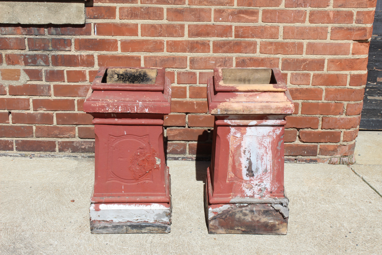 Pair of Antique Chimney Tops
