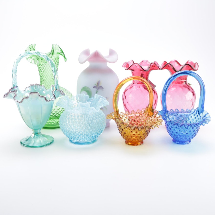 Fenton Glass Vases and Baskets