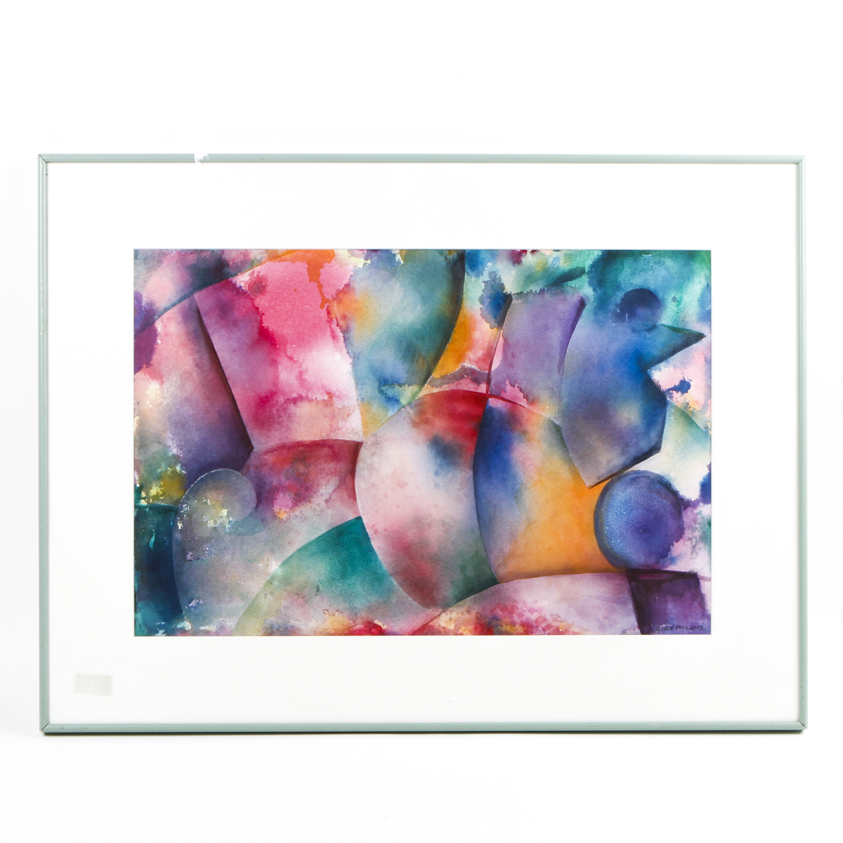 Framed Abstract Watercolor Painting