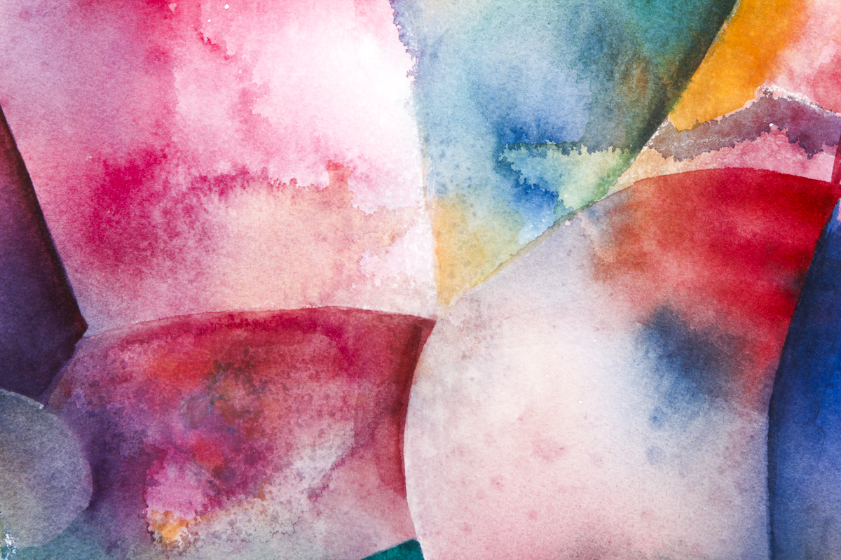 Framed Abstract Watercolor Painting