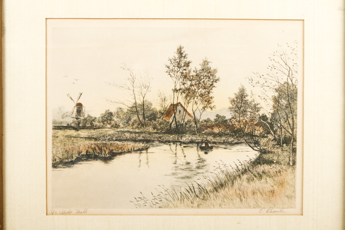 E. Pearle Etching "Ye Olde Mill"