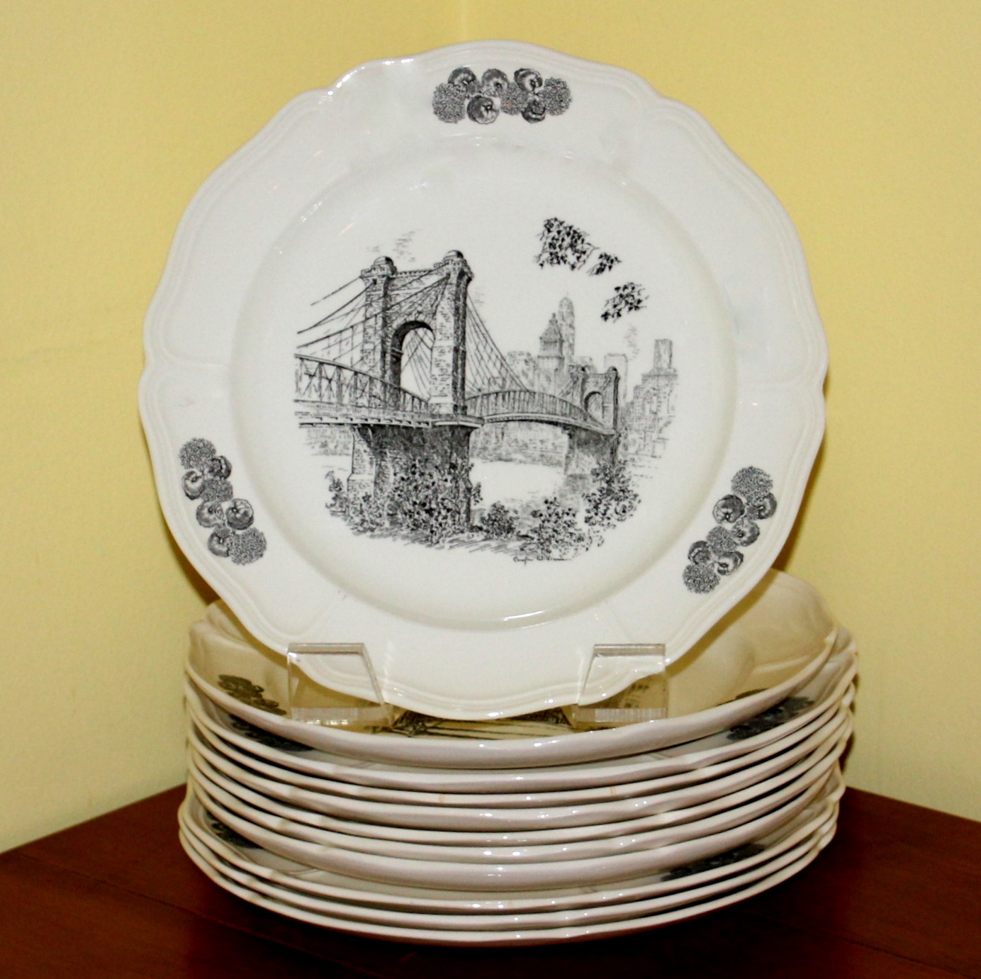 Set of Eleven Caroline Williams Plates