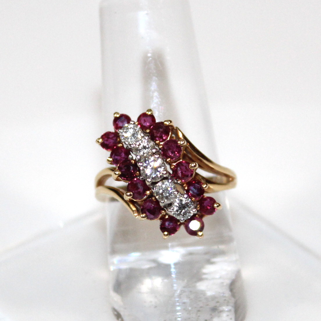 Diamond and Ruby Cocktail Ring