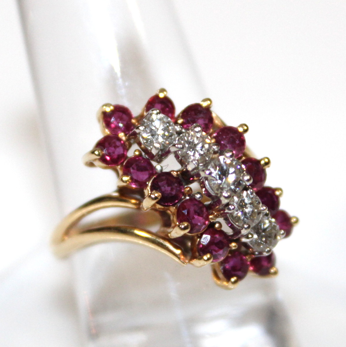 Diamond and Ruby Cocktail Ring
