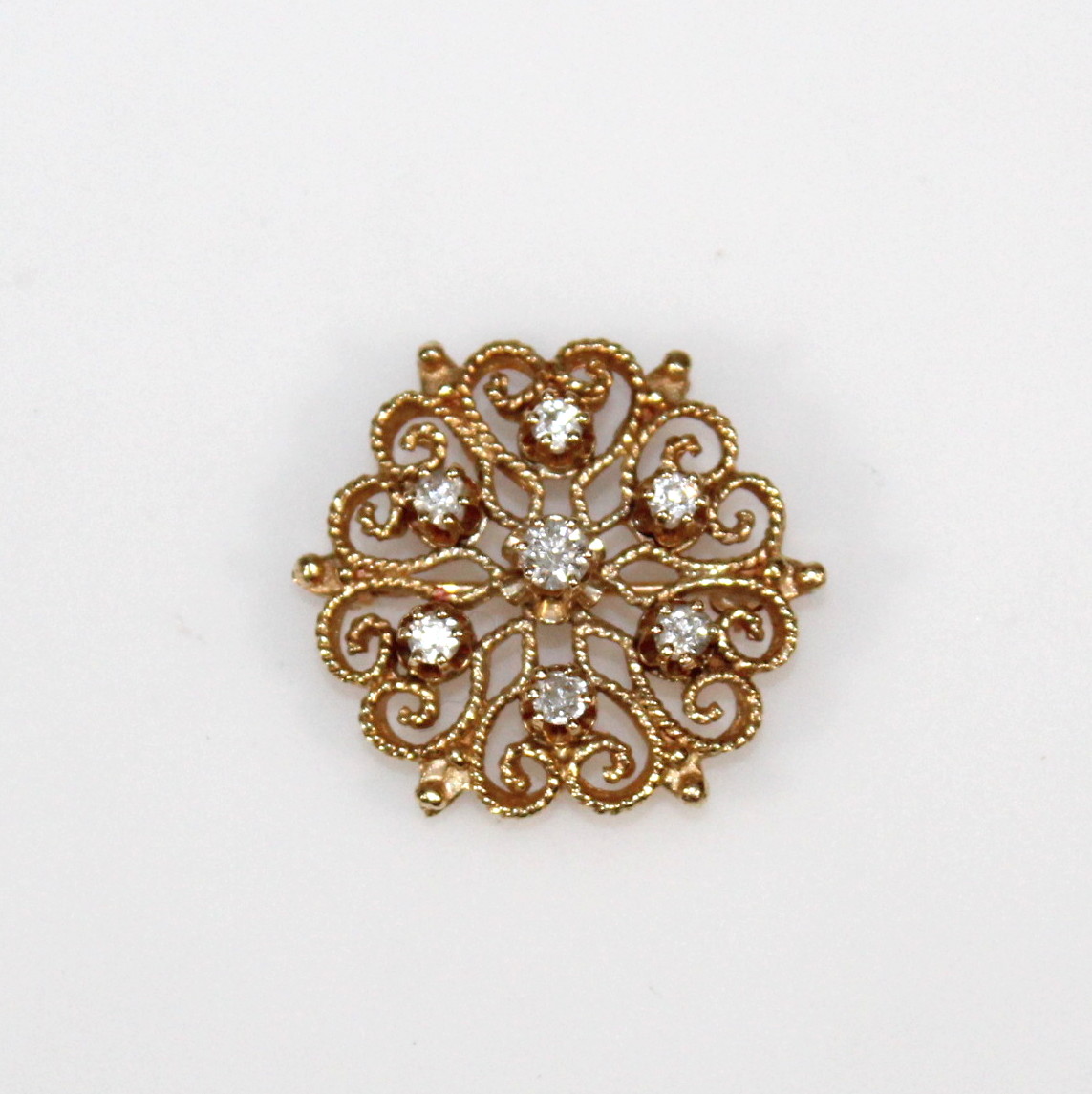 Gold and Diamond Brooch