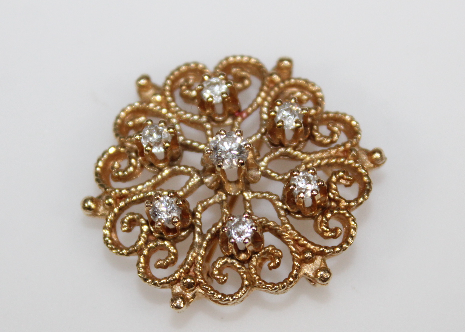 Gold and Diamond Brooch