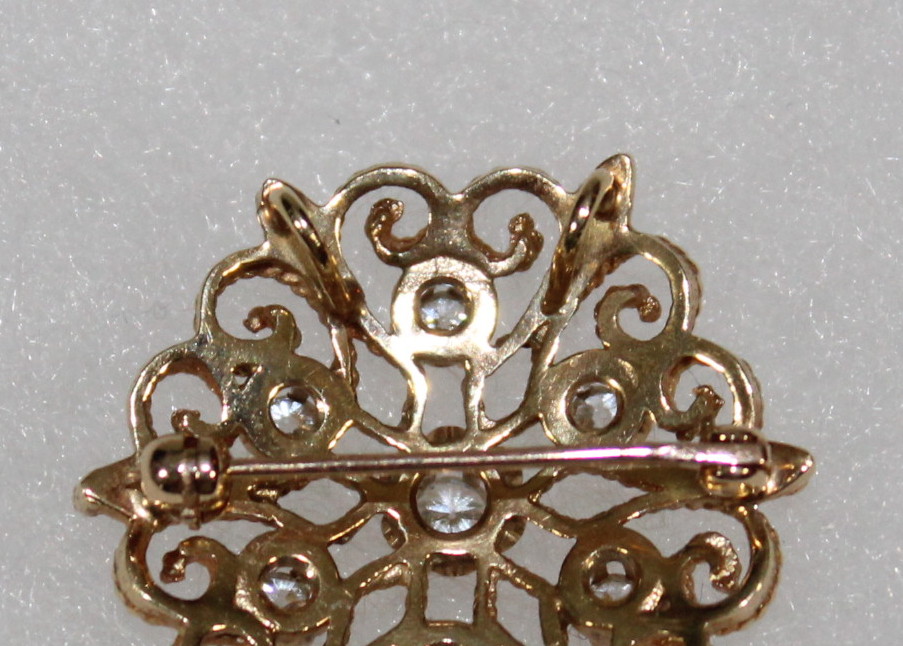 Gold and Diamond Brooch