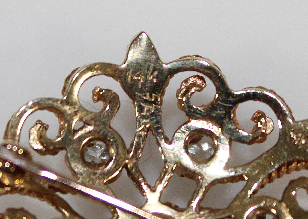 Gold and Diamond Brooch