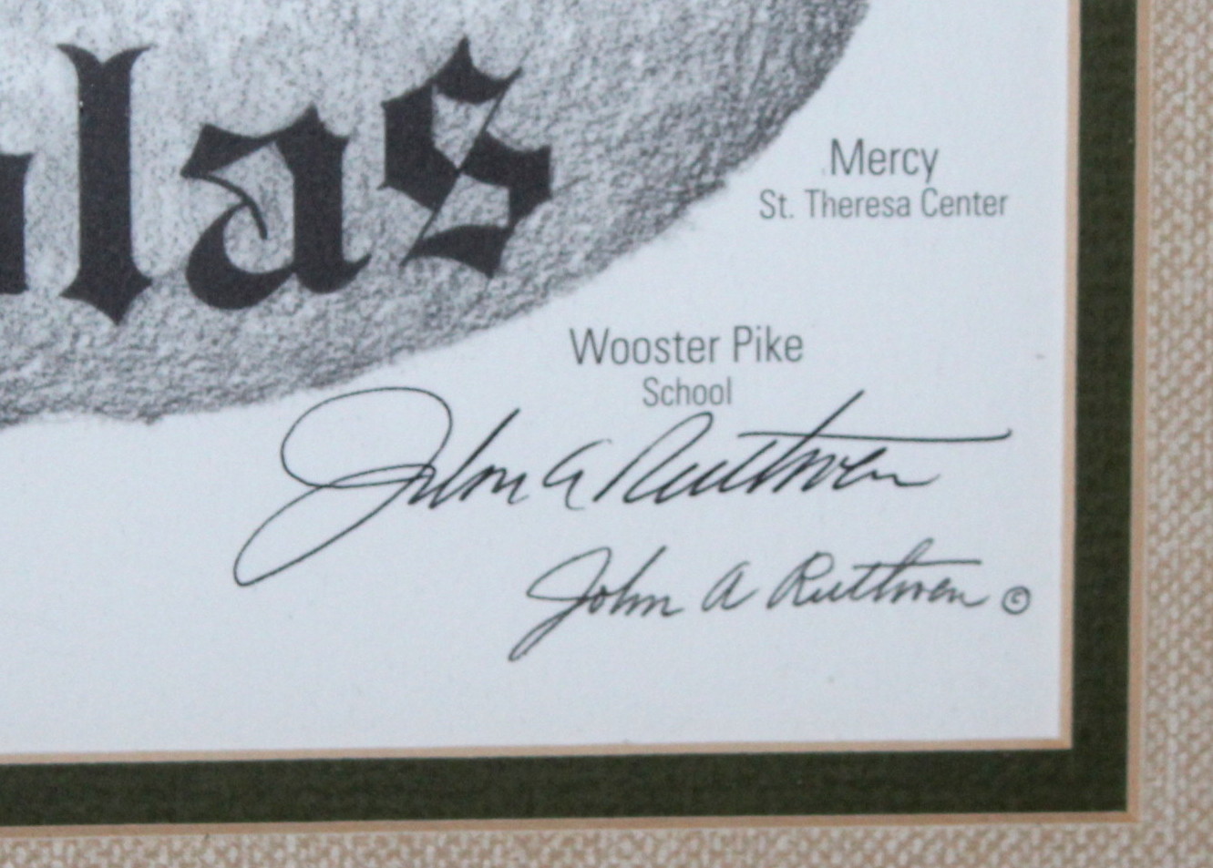 Offset Lithograph Print "Cupolas of Mariemont" by John Ruthven