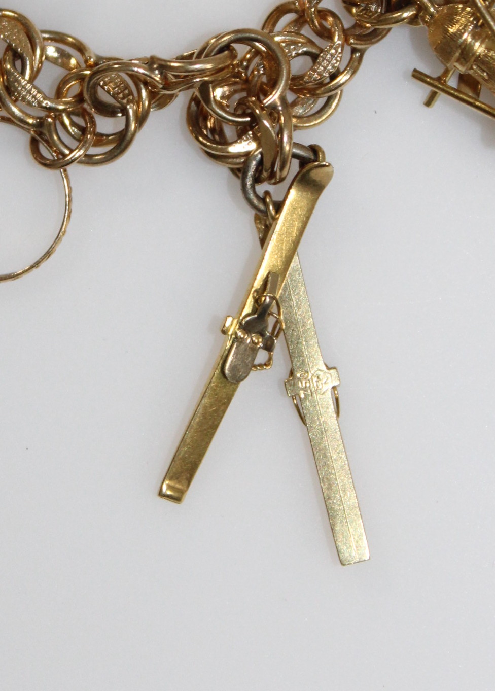 14K Gold Charm Bracelet and Charms