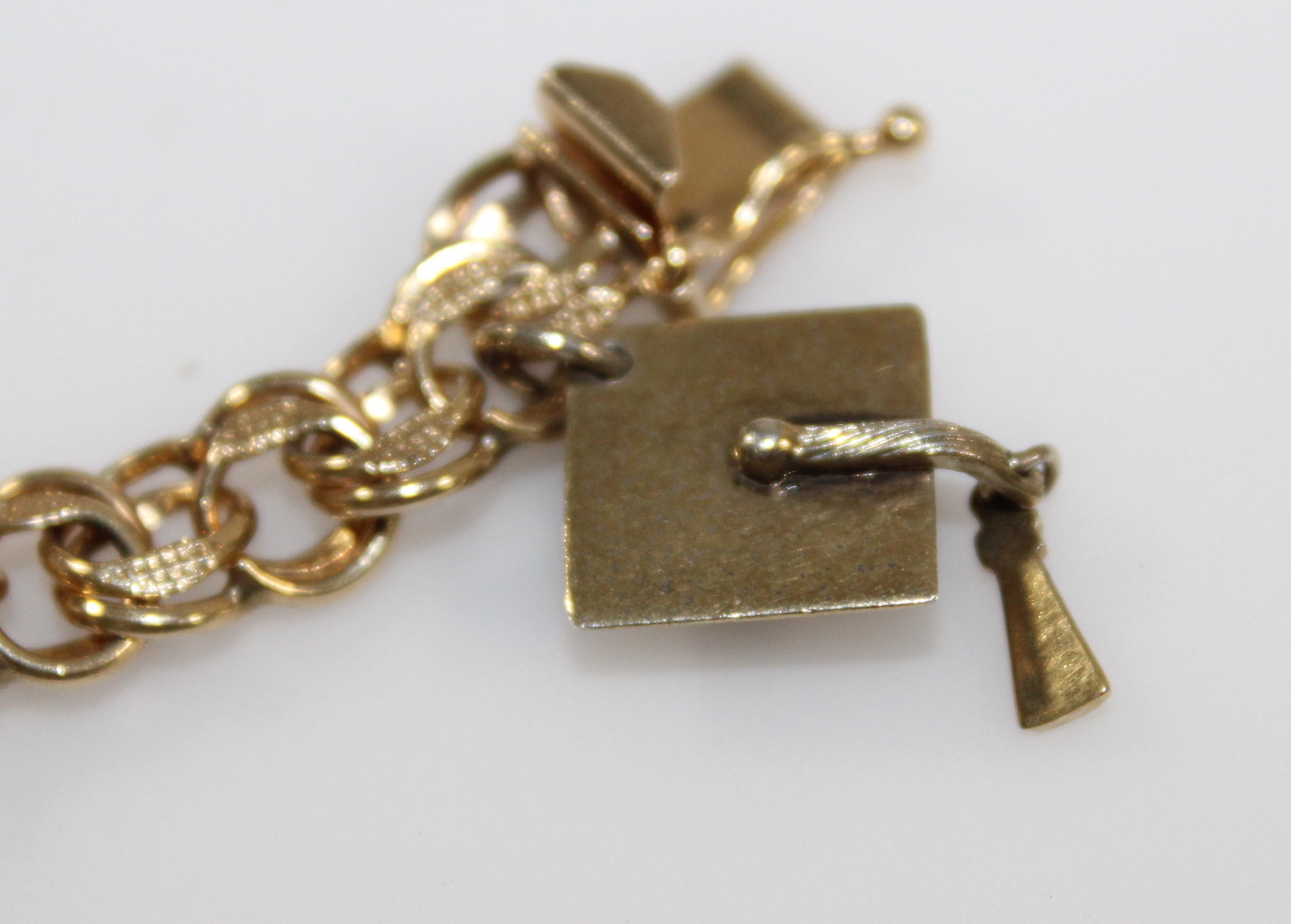 14K Gold Charm Bracelet and Charms