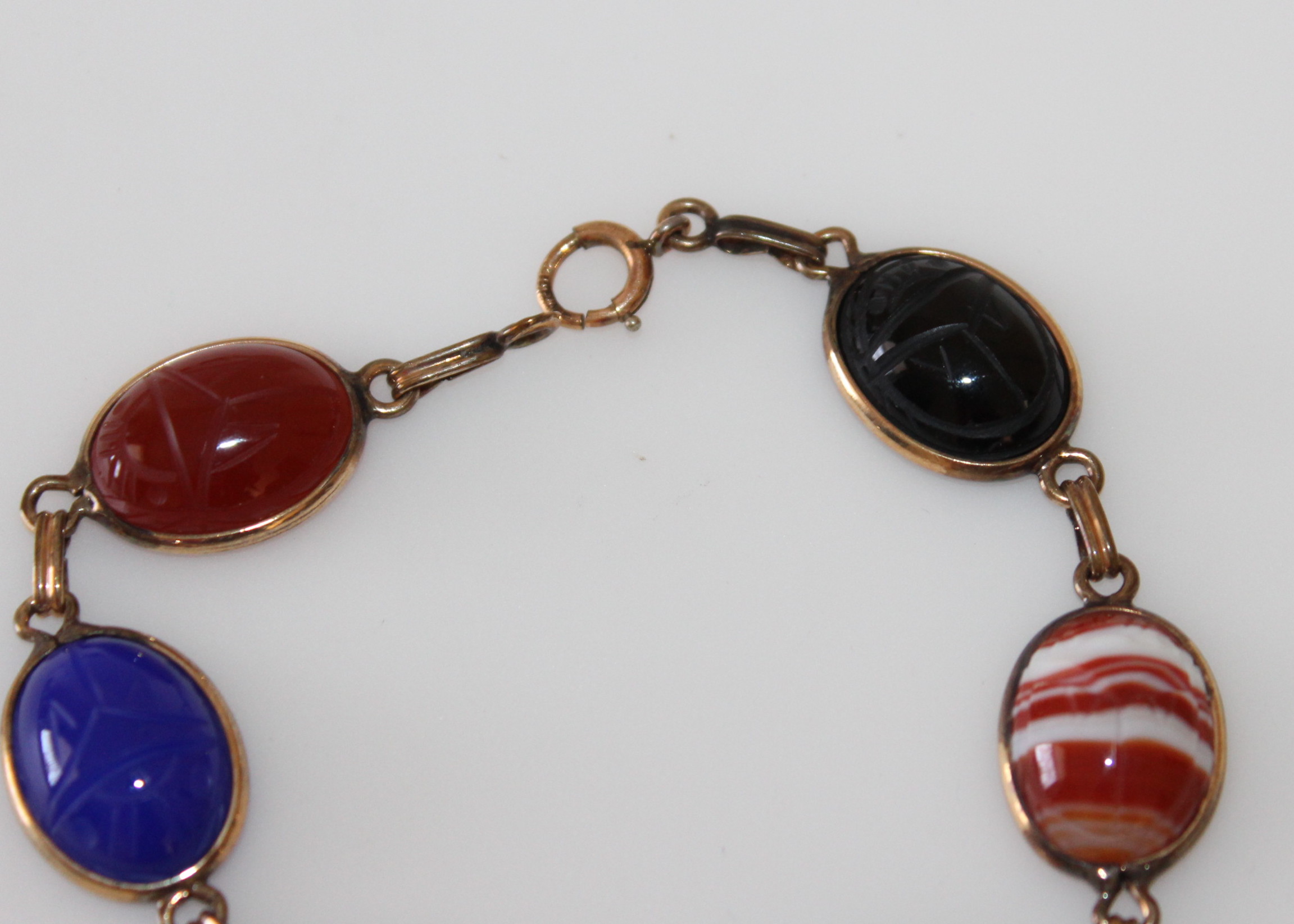 Vintage Scarab Bracelet and Earrings