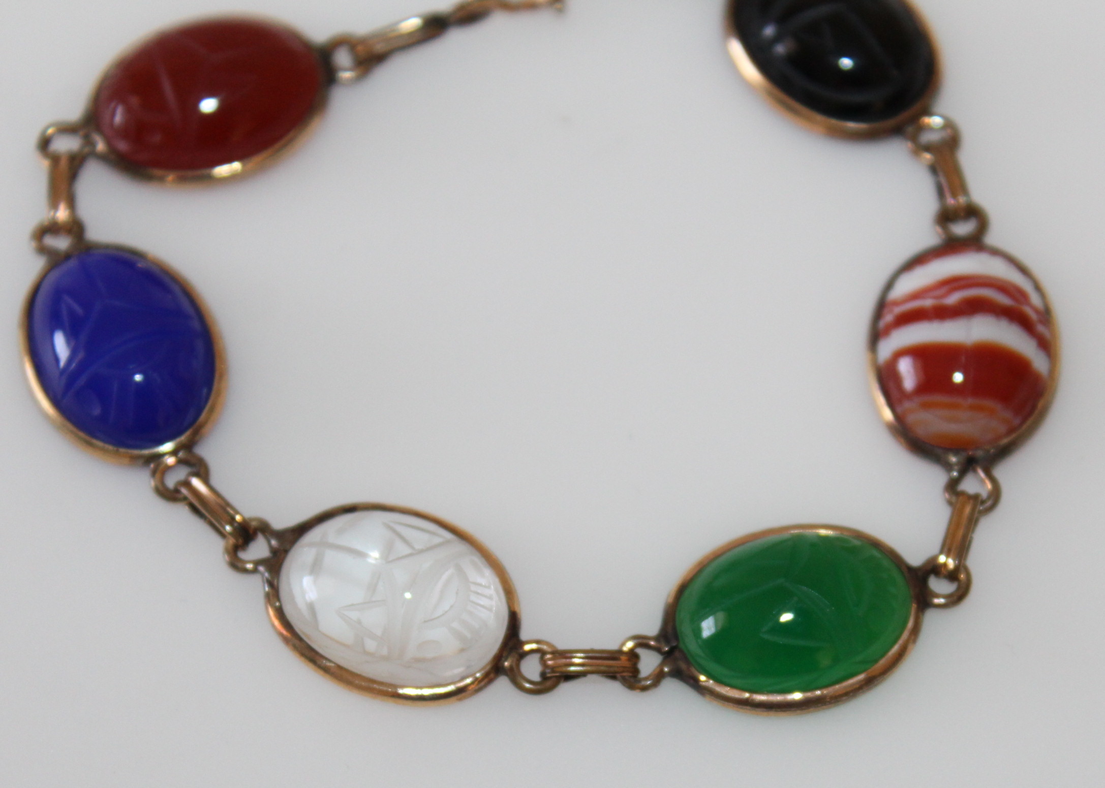 Vintage Scarab Bracelet and Earrings