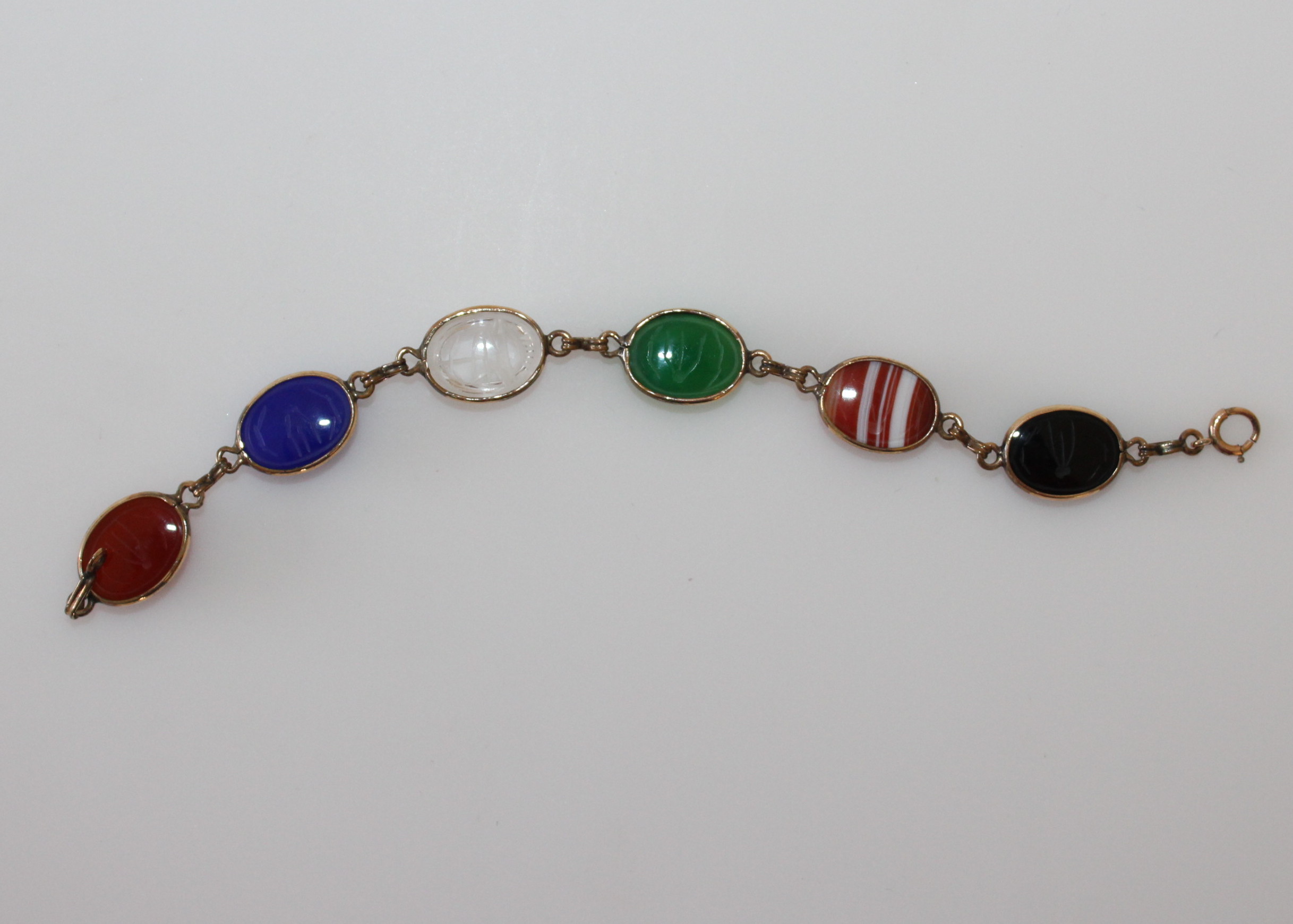 Vintage Scarab Bracelet and Earrings