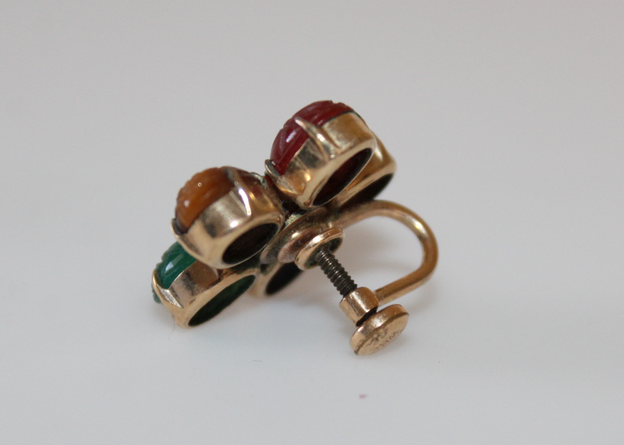 Vintage Scarab Bracelet and Earrings