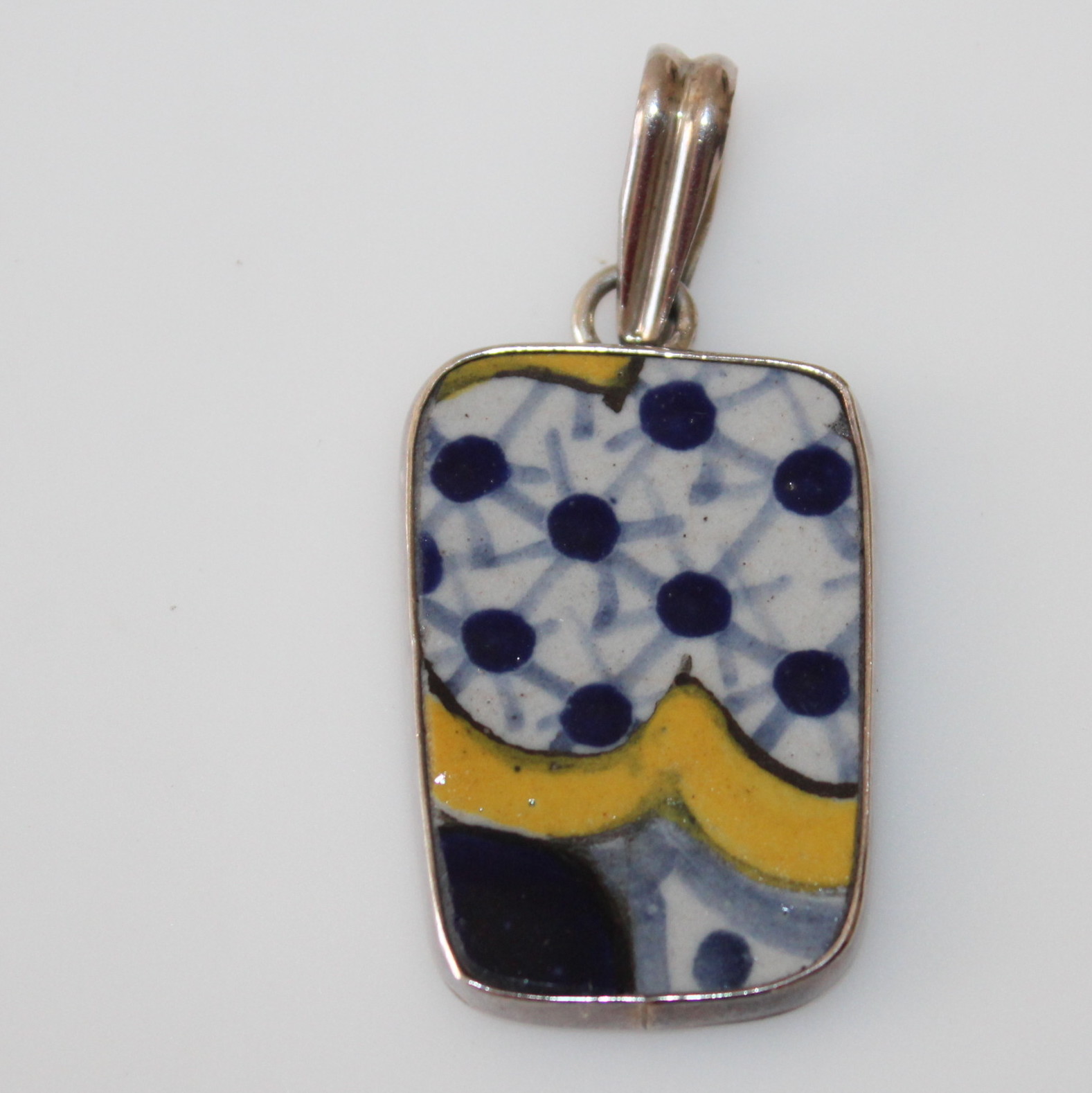 Sterling and Tile Pendants