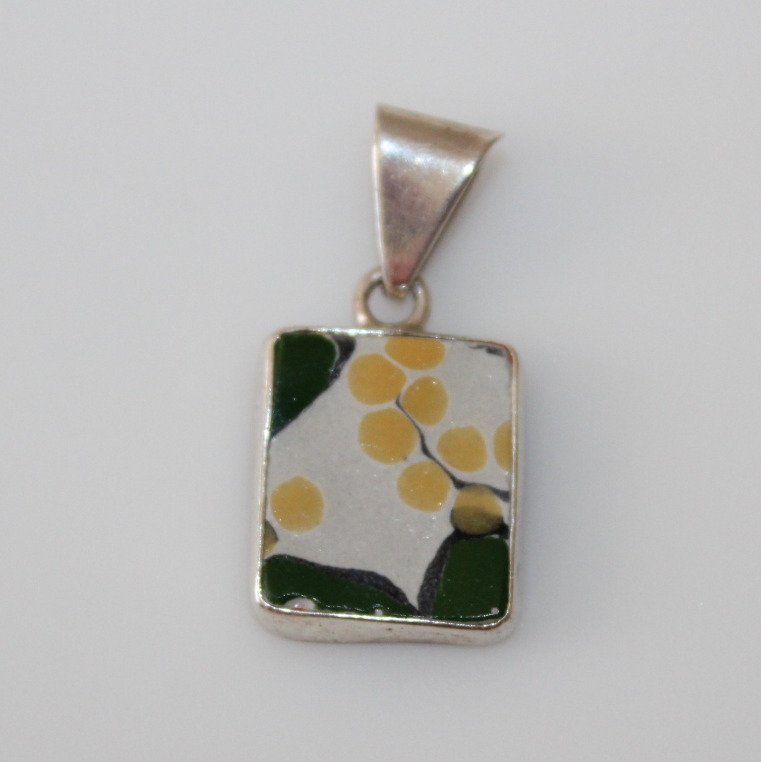 Sterling and Tile Pendants