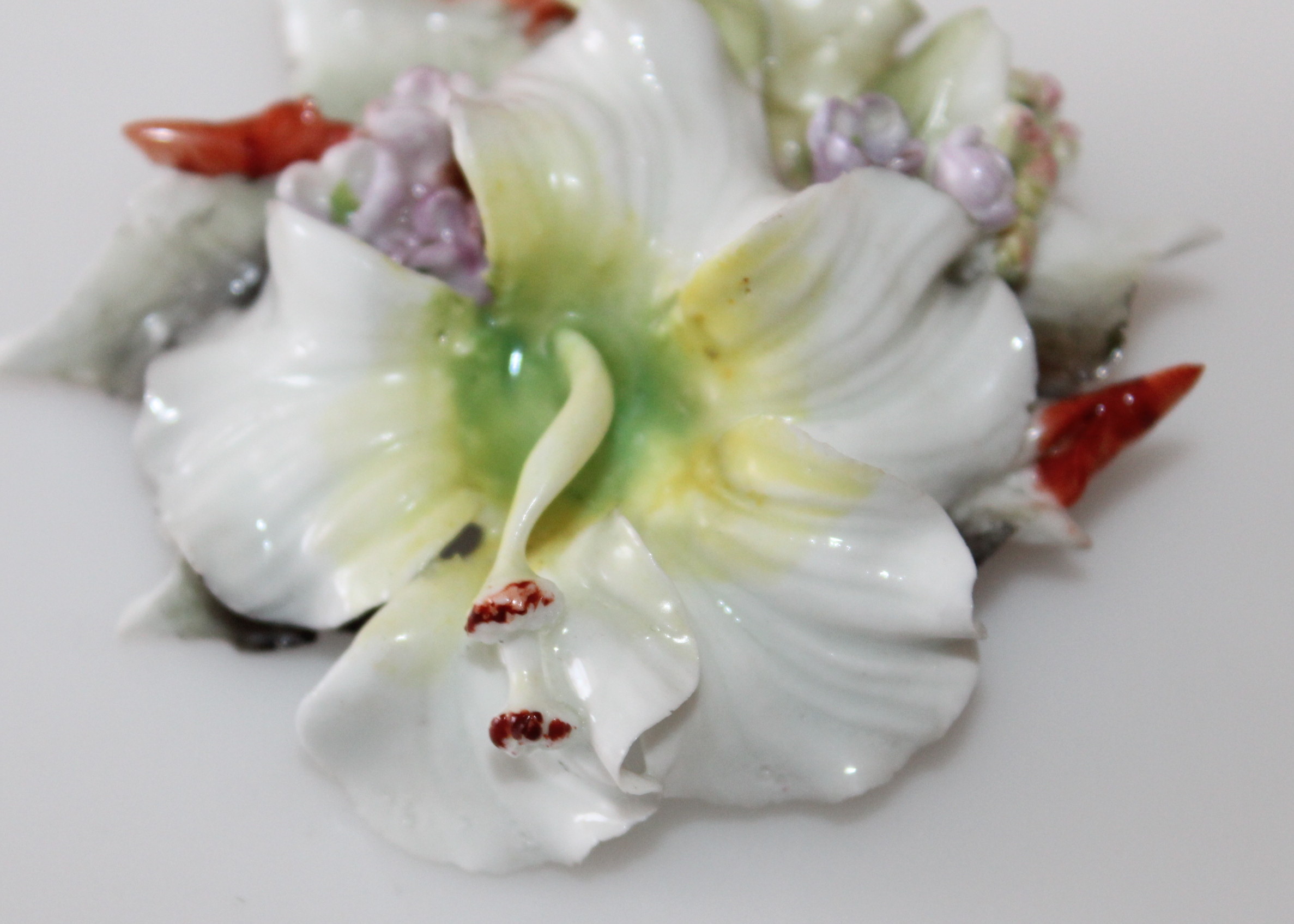 Vintage Royal Crown Derby Porcelain Brooch