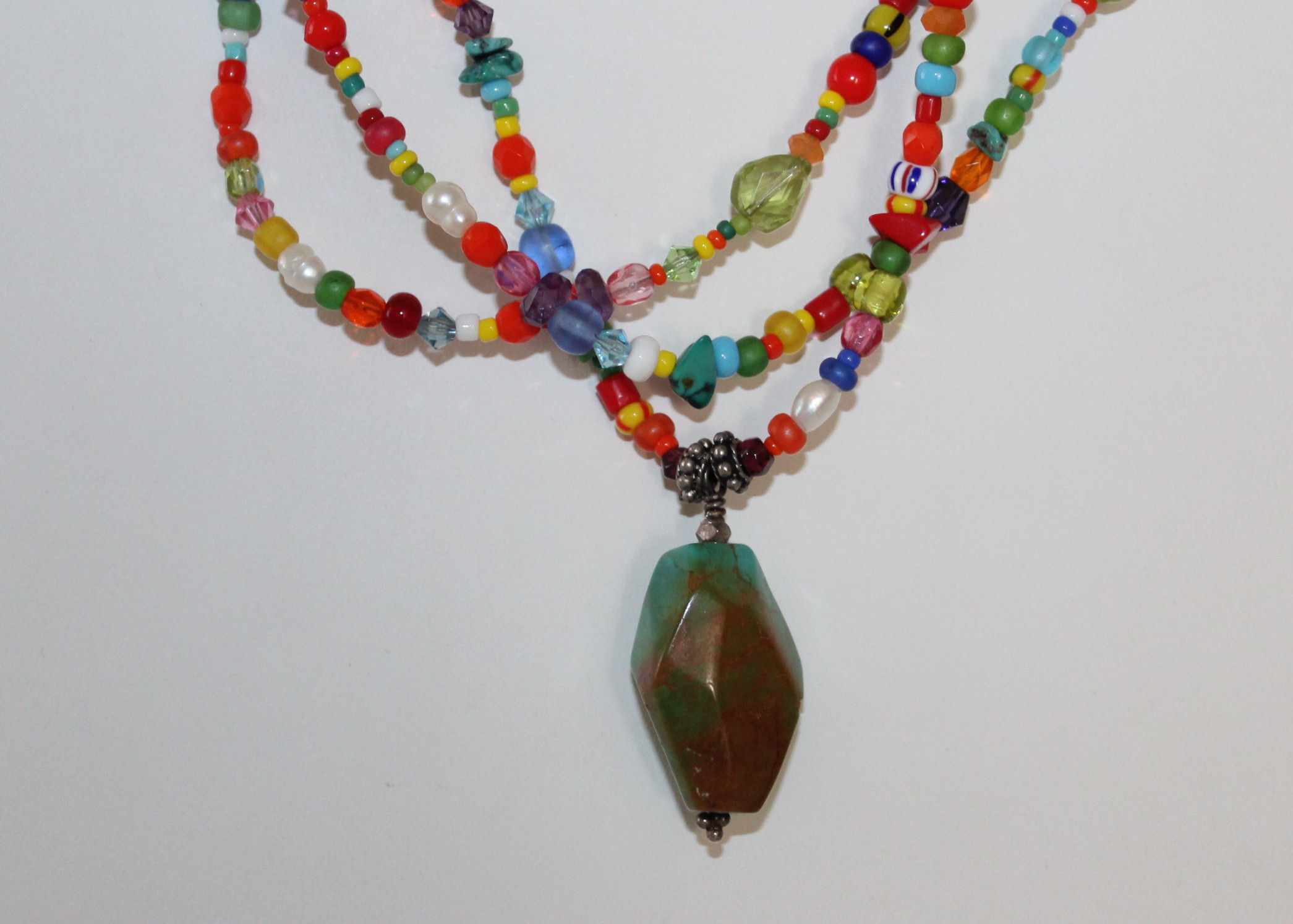 Colorful Glass and Stone Costume Jewelry