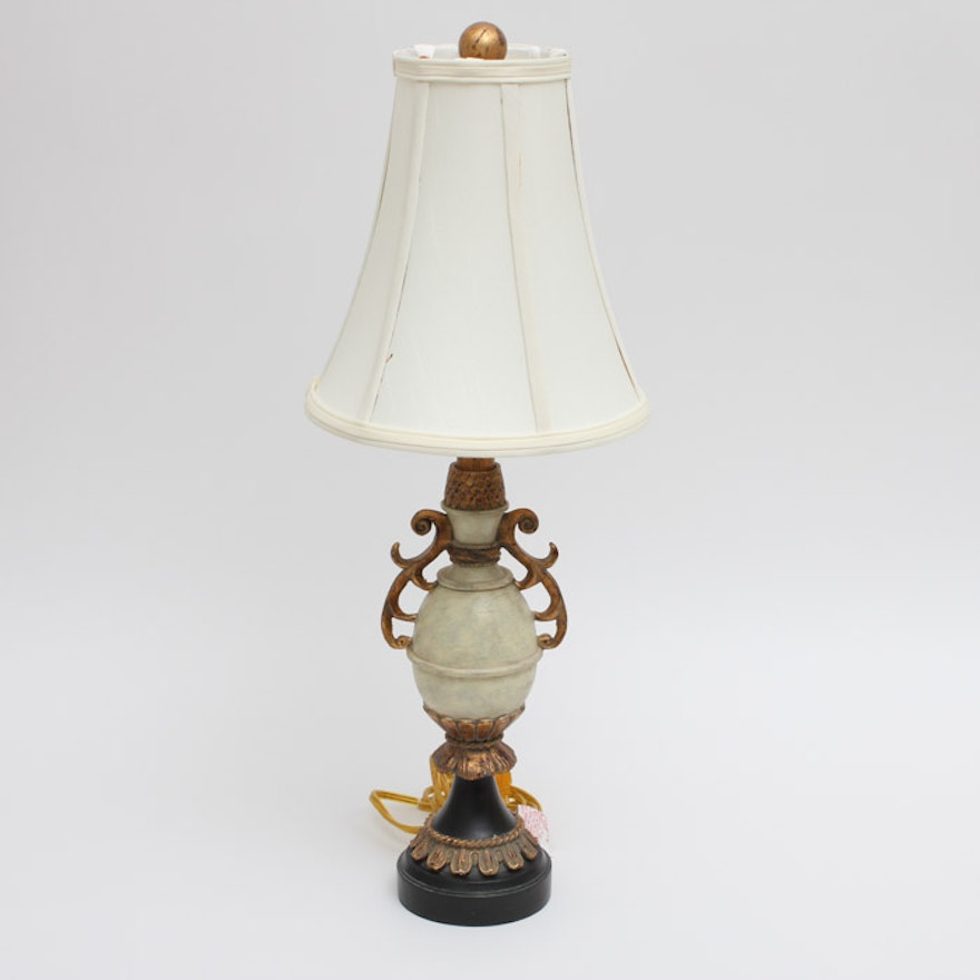 Amphora Style Table Lamp with Paneled Tapered Shade