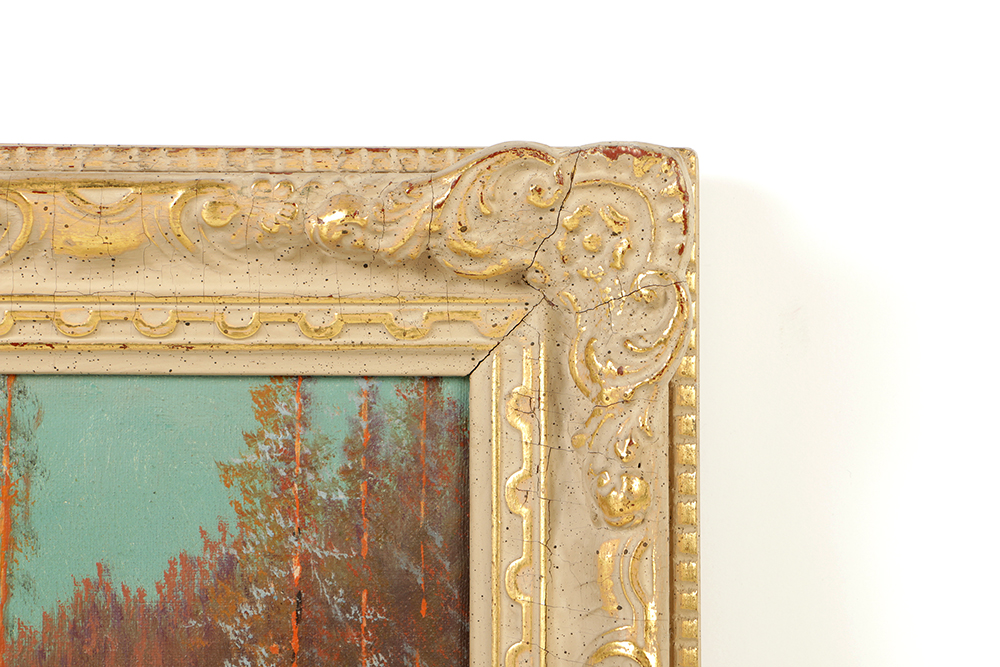 Franz Waldegg Oil Painting on Canvas "Winter Landscape"