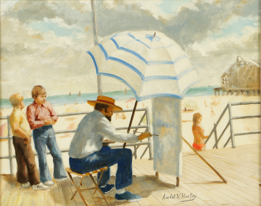 Rachel V. Hartley Oil Painting on Canvas Coastal Scene